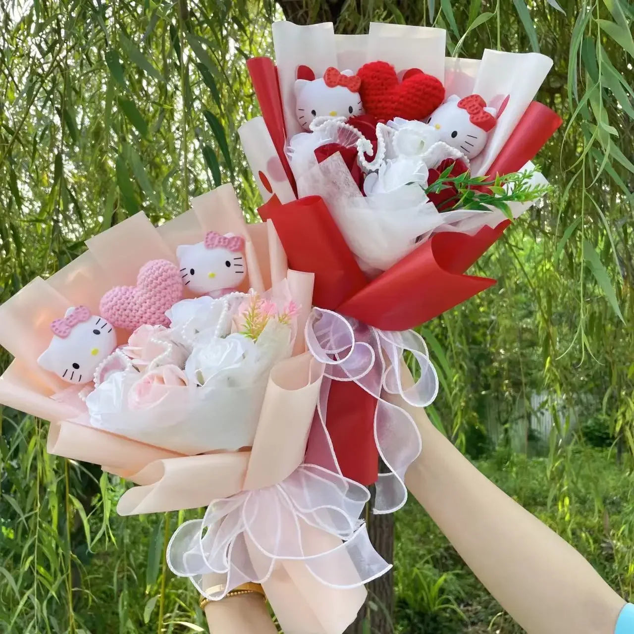 Hello Kitty Cat Dolls Bouquet  - Perfect Gift - KawaiiLands