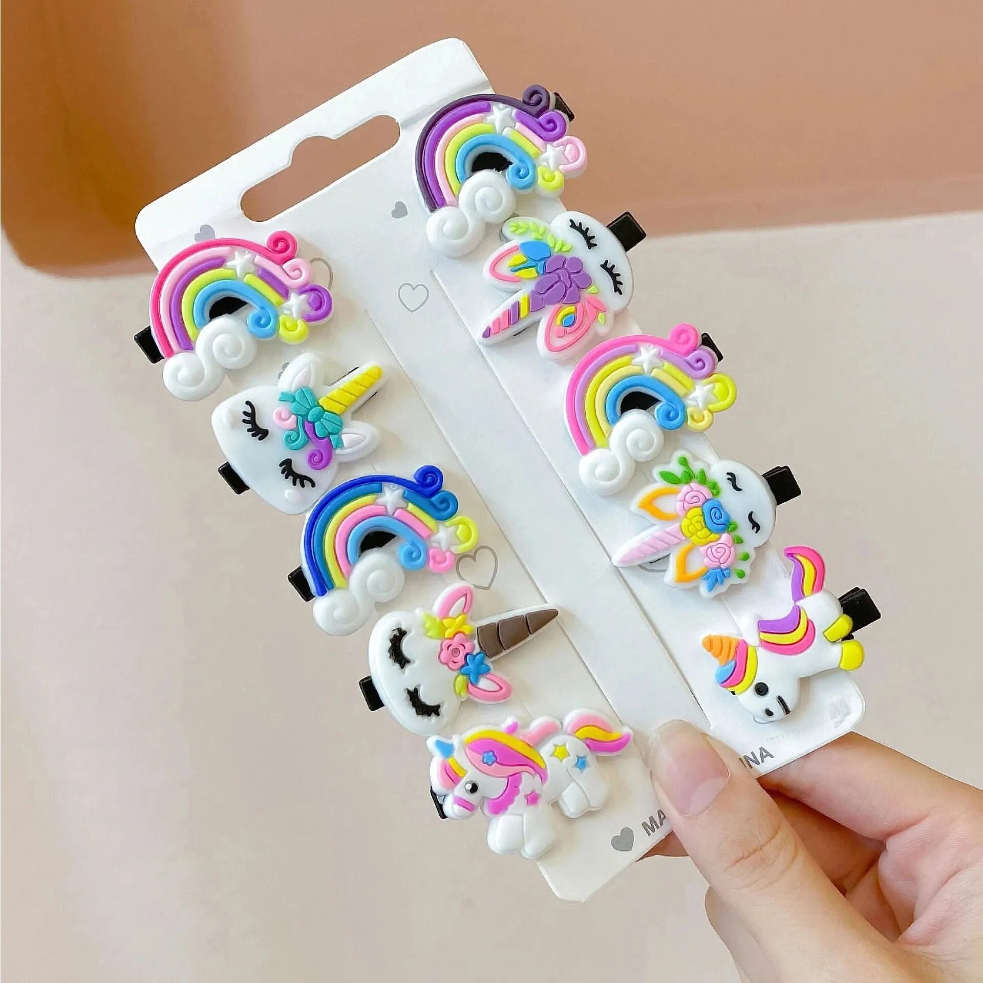 Unicorn Hair Clips - 10pcs/Set - KawaiiLands