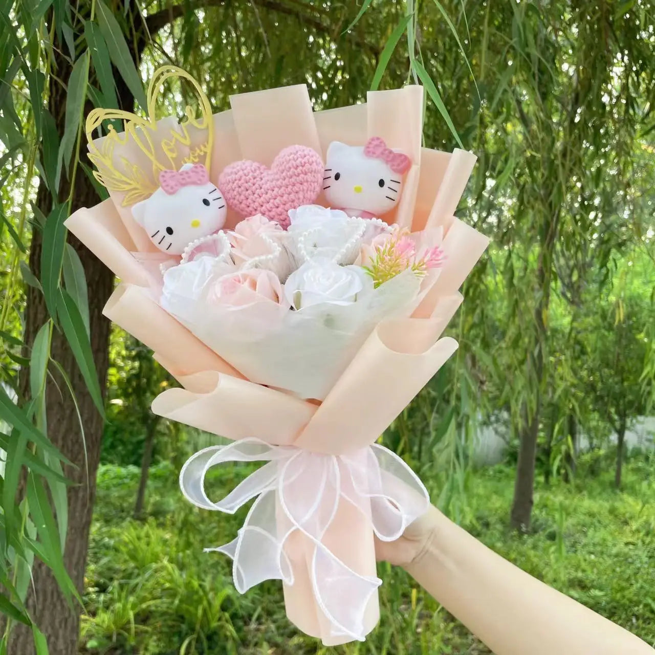Hello Kitty Cat Dolls Bouquet  - Perfect Gift - KawaiiLands