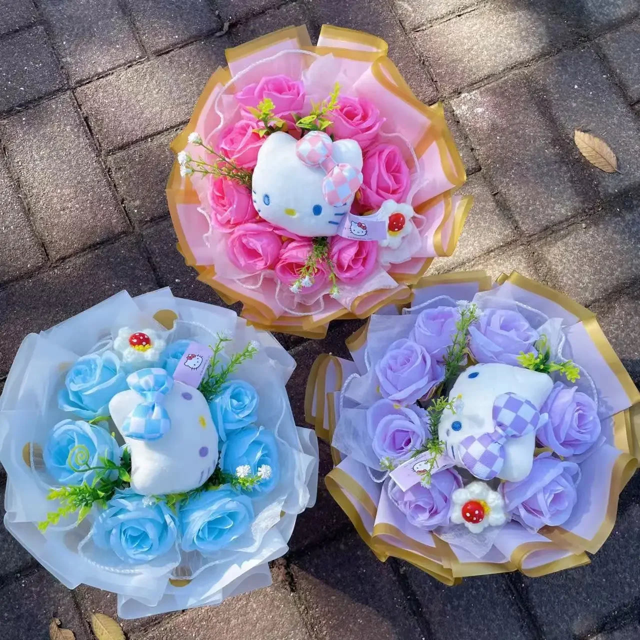 Hello Kitty Cat Dolls Bouquet  - Perfect Gift - KawaiiLands