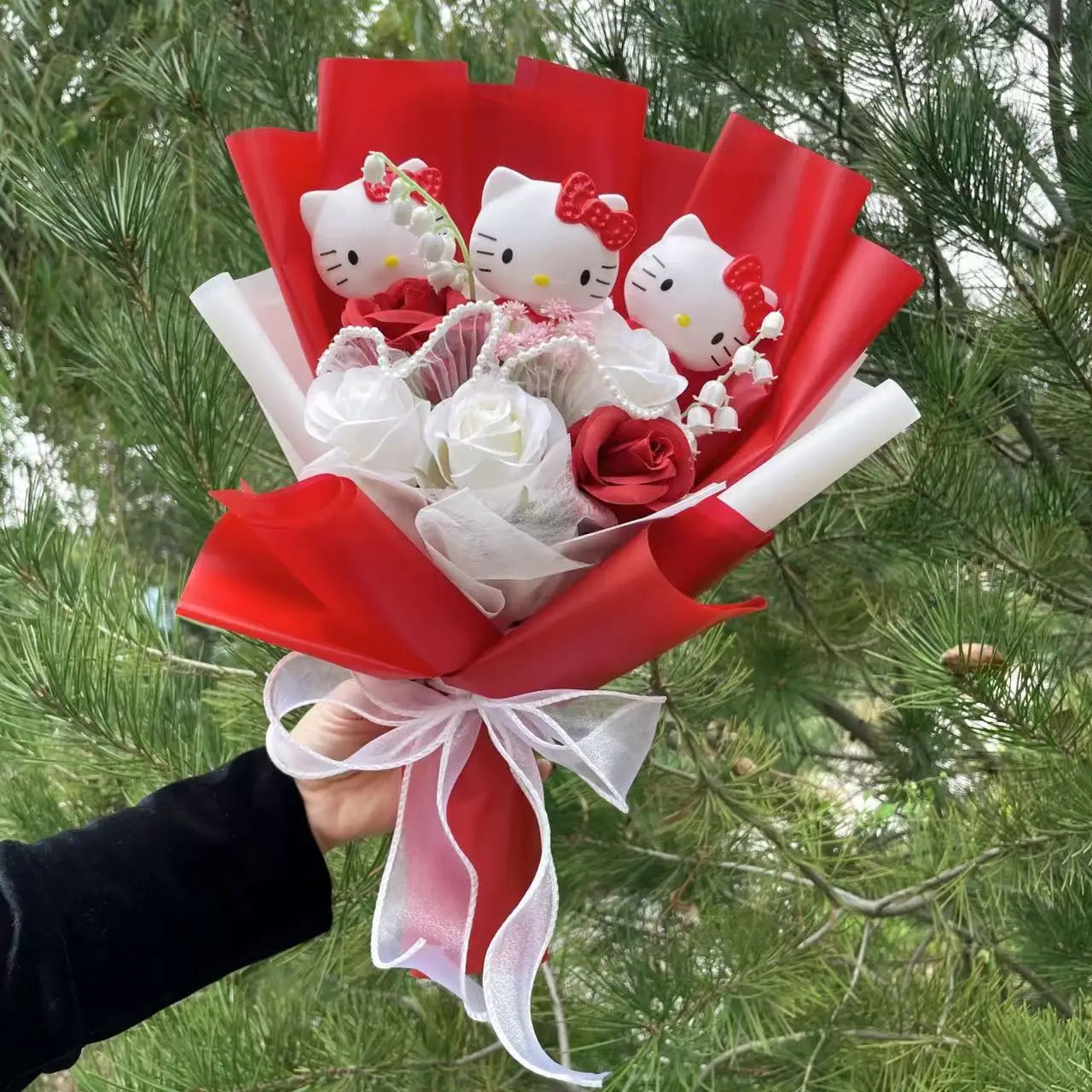 Hello Kitty Cat Dolls Bouquet  - Perfect Gift - KawaiiLands