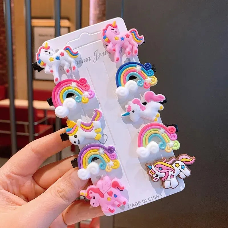 Unicorn Hair Clips - 10pcs/Set - KawaiiLands